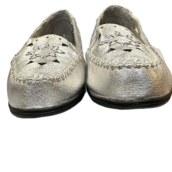 DR Scholls double air cushion insole silver metallic leather uppers size 9 - Picture 6 of 9